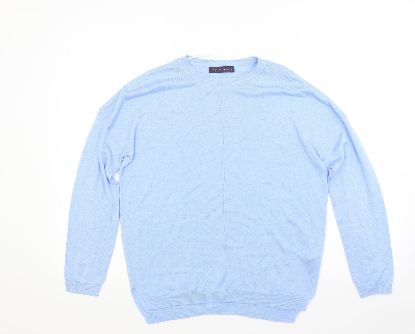 Marks  Womens Blue  Knit Pullover Jumper Size M