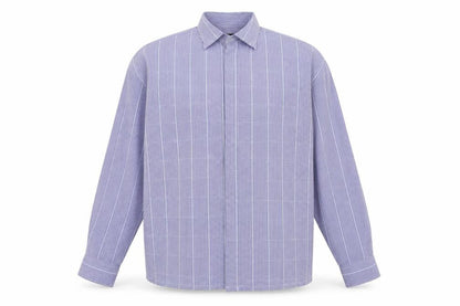 Island Earth Mens Blue Check   Button-Up Size L