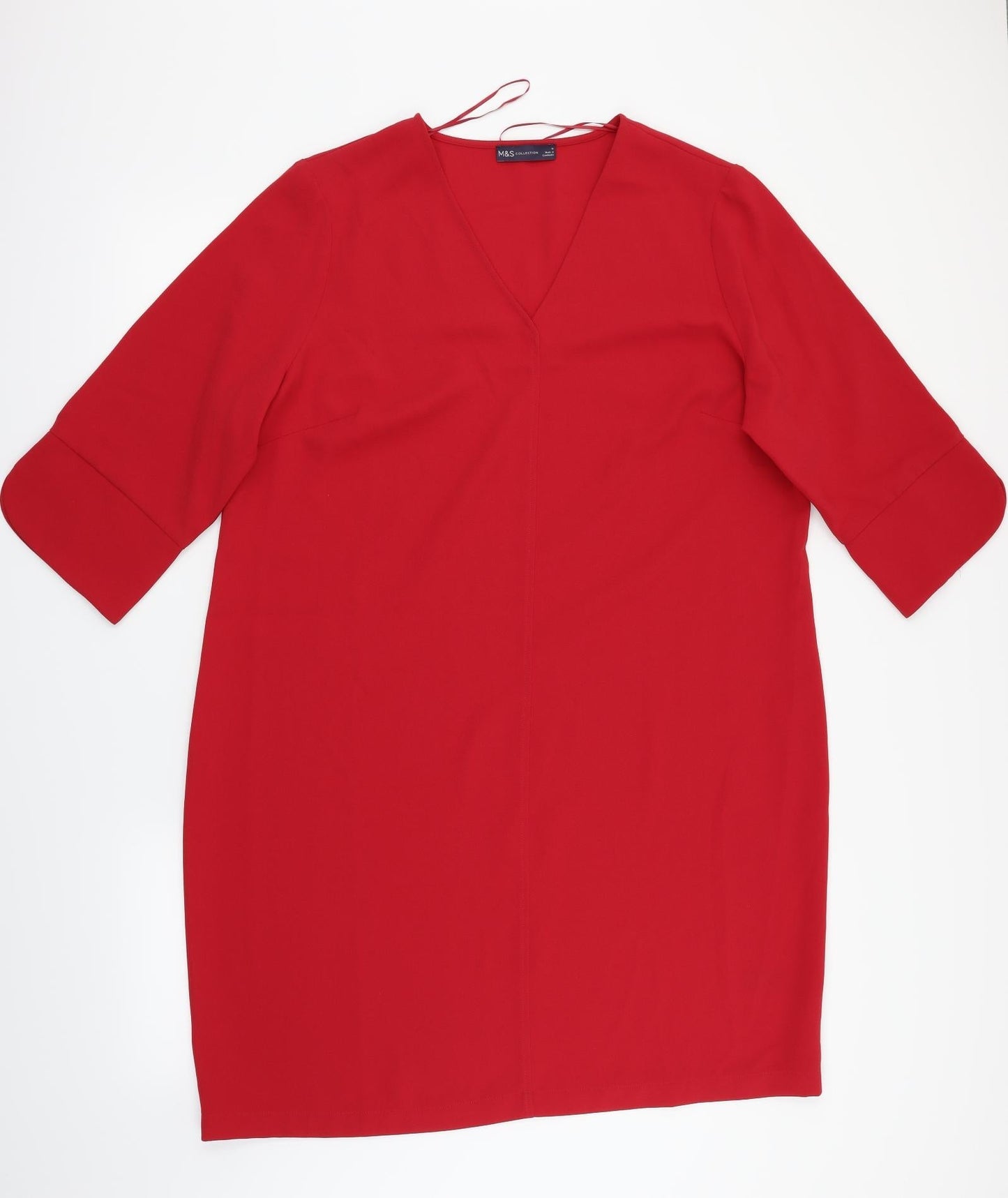 M&S Womens Red   Basic Blouse Size 18