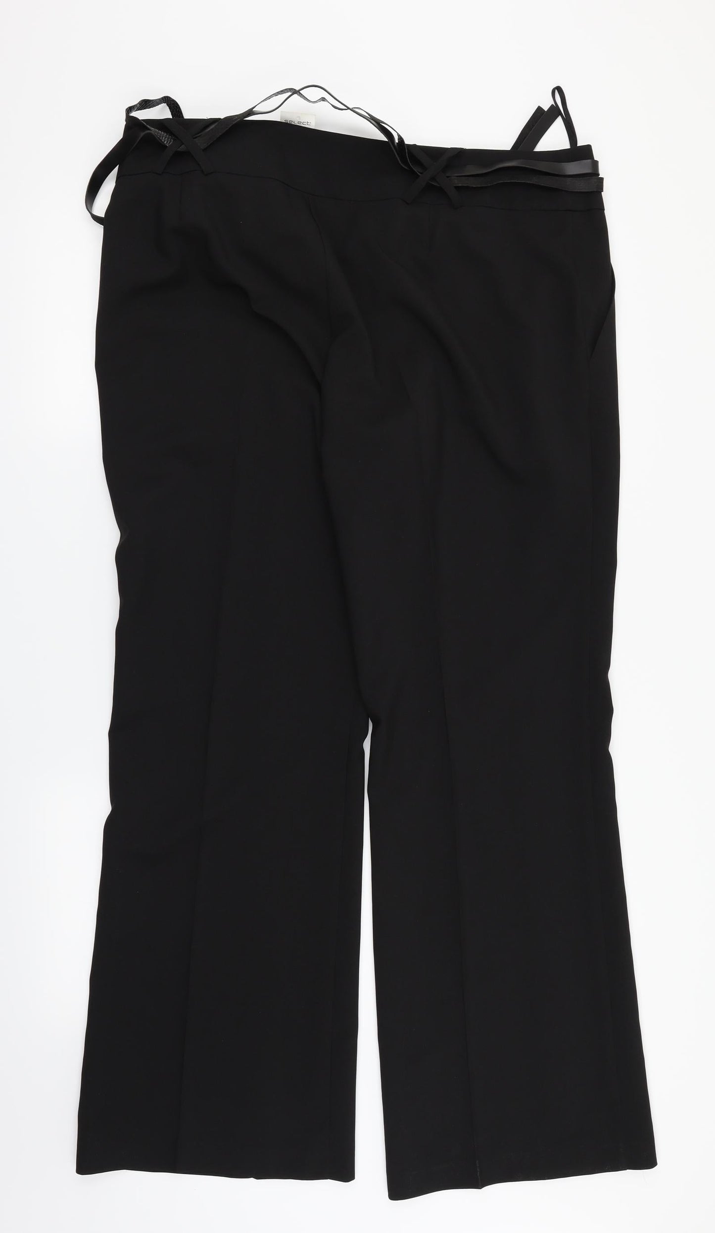 Select Womens Black   Dress Pants Trousers Size 18 L31 in - comes with belt