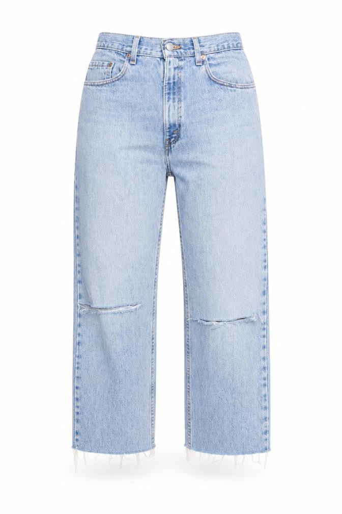 Preworn Womens Blue  Denim Cropped Jeans Size 30 in L23 in