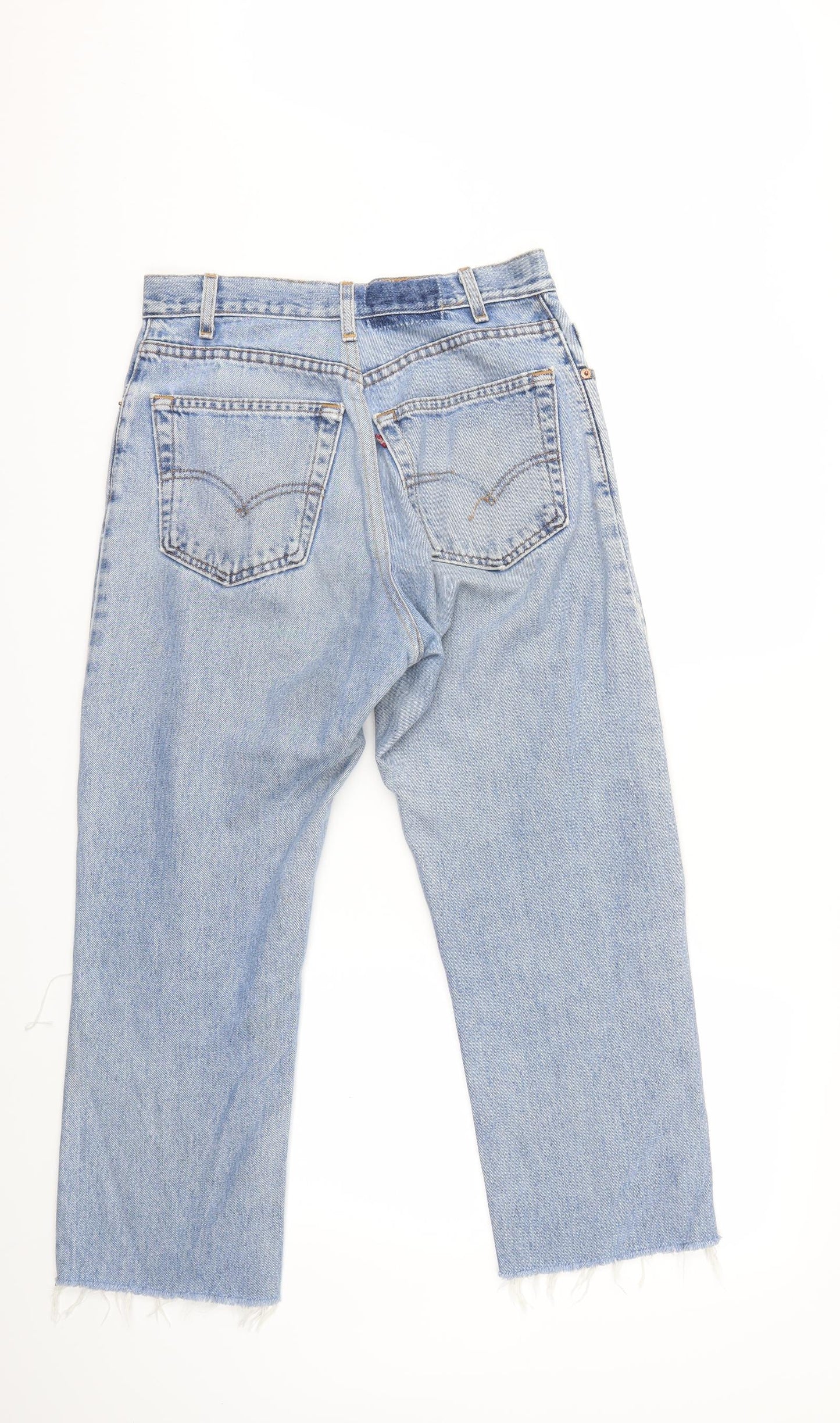 Preworn Womens Blue  Denim Cropped Jeans Size 30 in L23 in