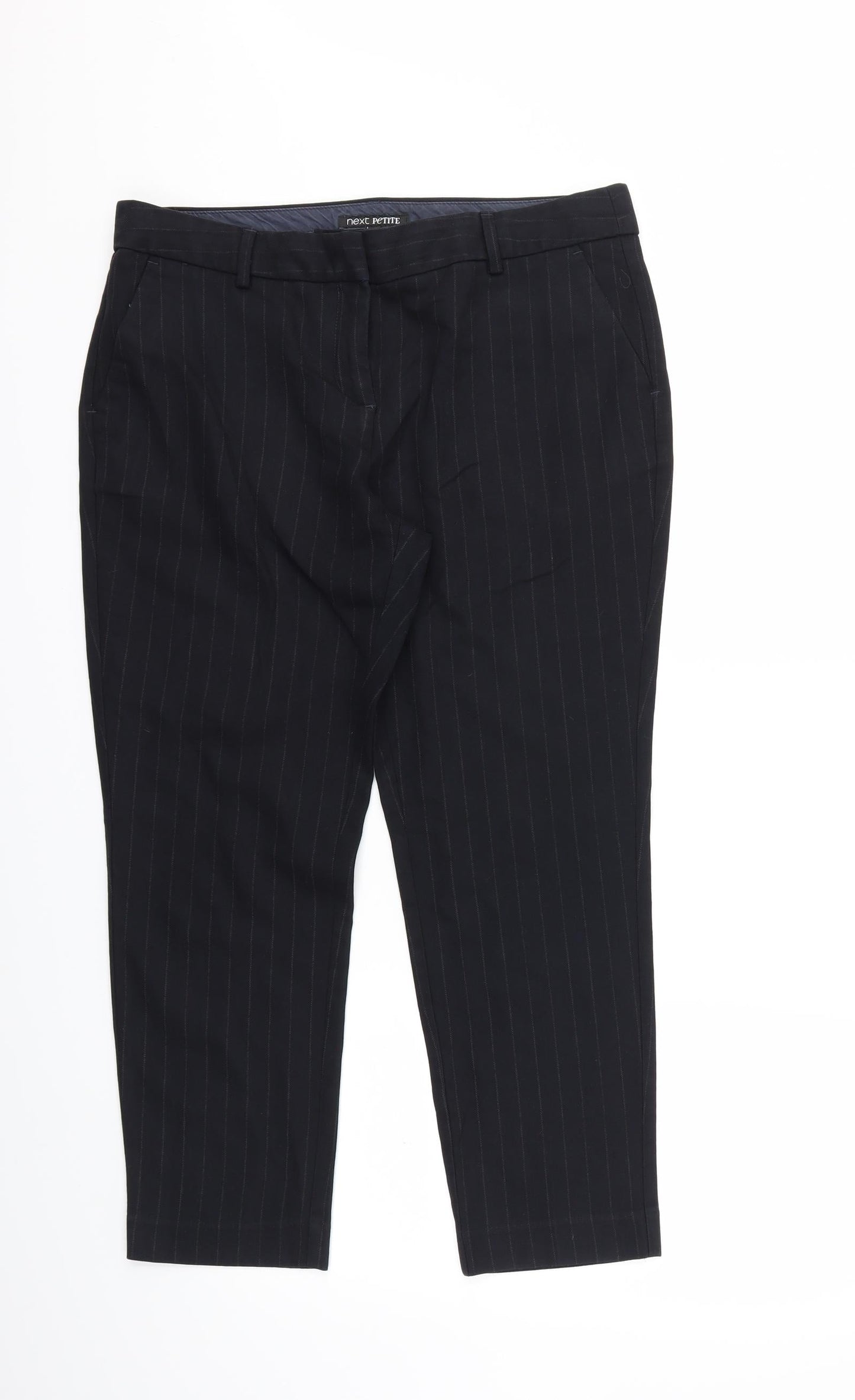 NEXT Womens Blue Striped  Trousers  Size 14 L25 in