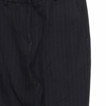 Next Womens Blue Striped  Trousers  Size 14 L25 in