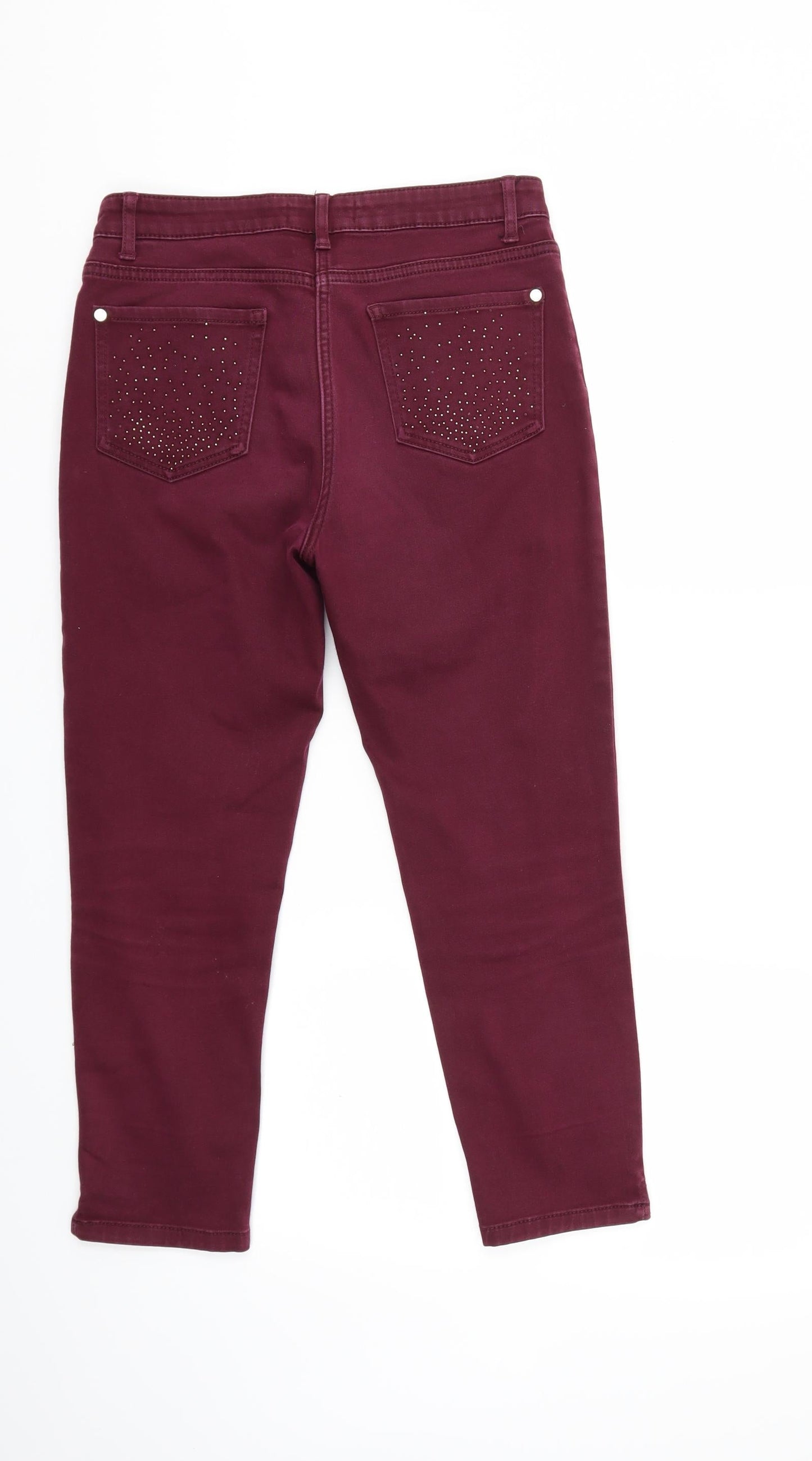 Marks and Spencer Womens Purple  Denim Skinny Jeans Size 8 L23 in
