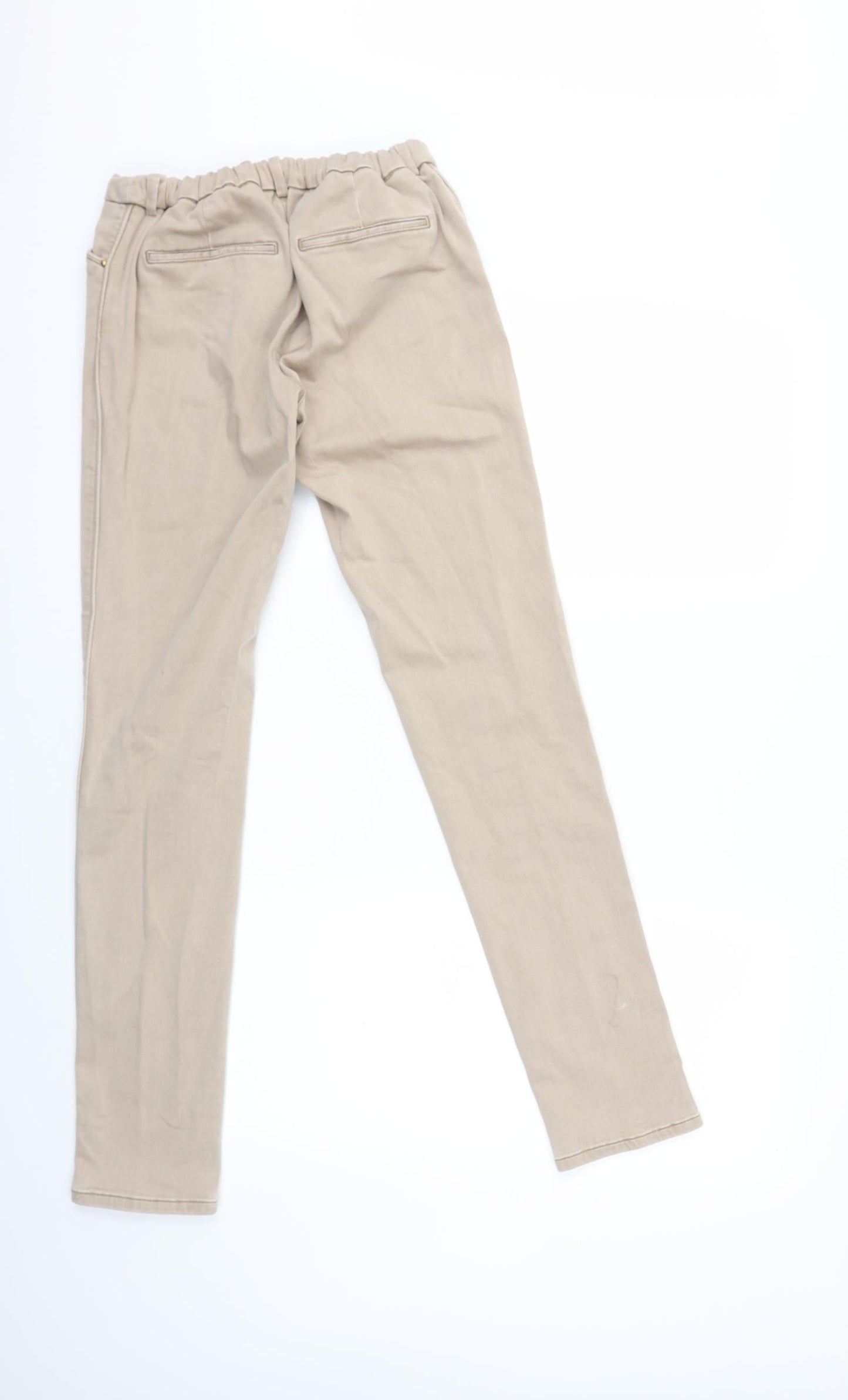 Preworn Womens Beige  Denim Skinny Jeans Size 28 in L30 in