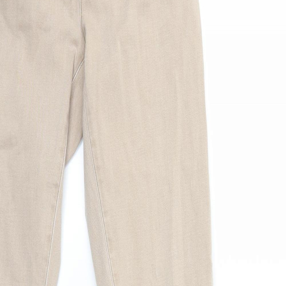 Preworn Womens Beige  Denim Skinny Jeans Size 28 in L30 in