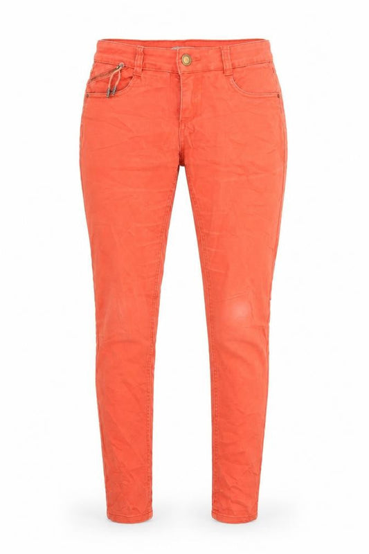 ORSAY Womens Orange  Denim Straight Jeans Size 30 in L31 in