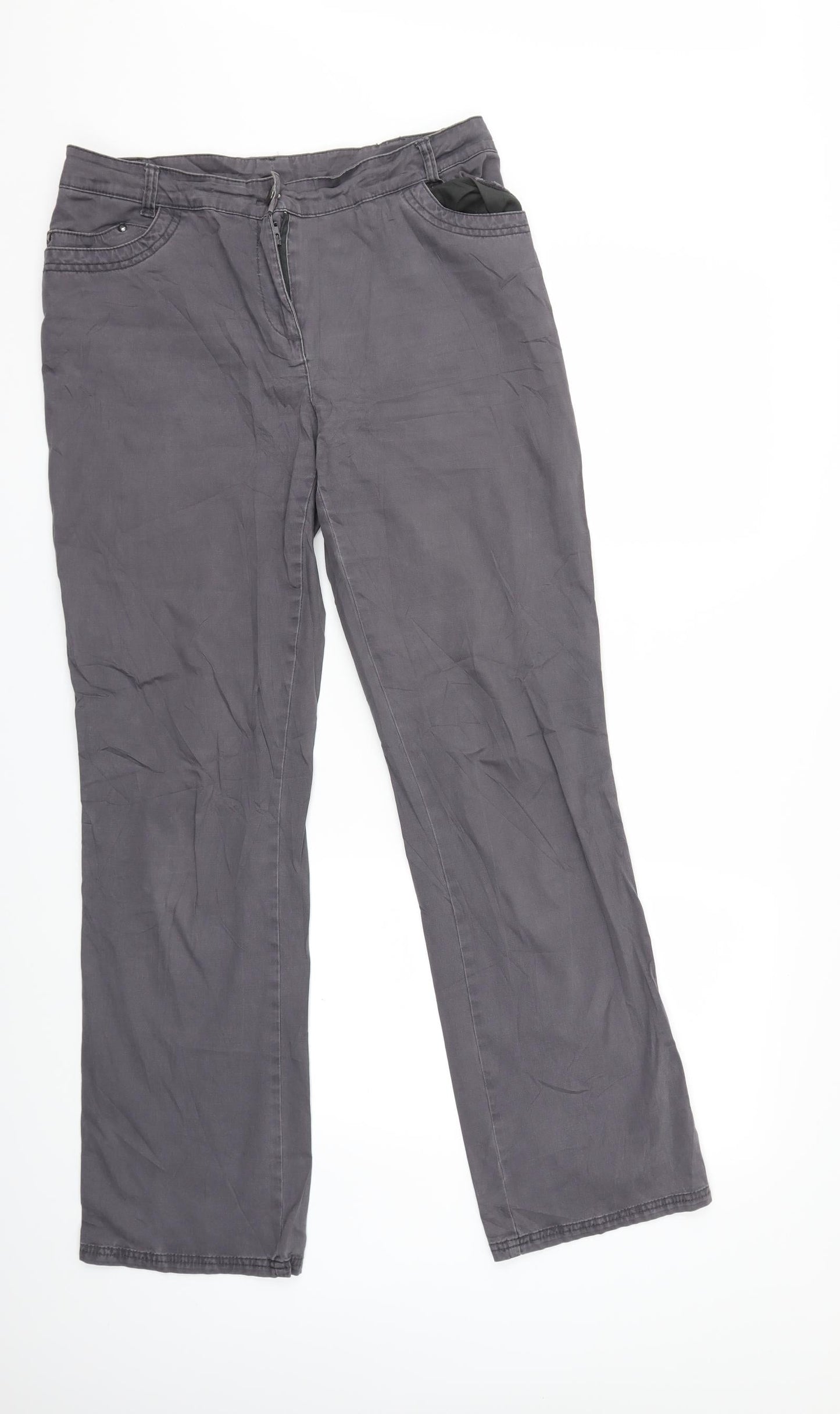 Preworn Womens Grey   Trousers  Size 32 in L31 in