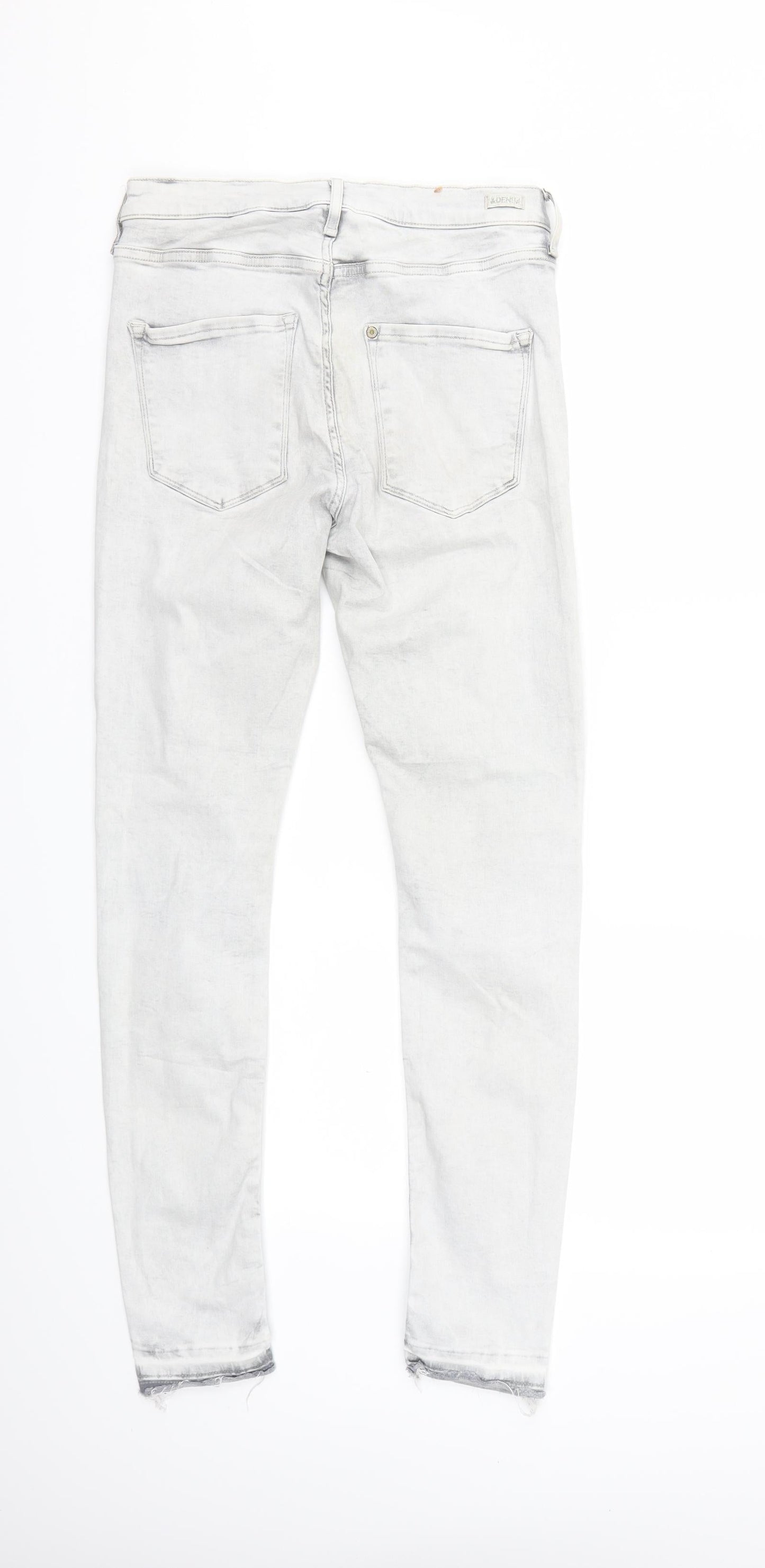 H&M Womens Grey  Denim Skinny Jeans Size 28 in L29 in