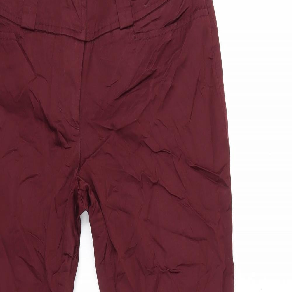H&M Womens Red   Trousers  Size 10 L26 in