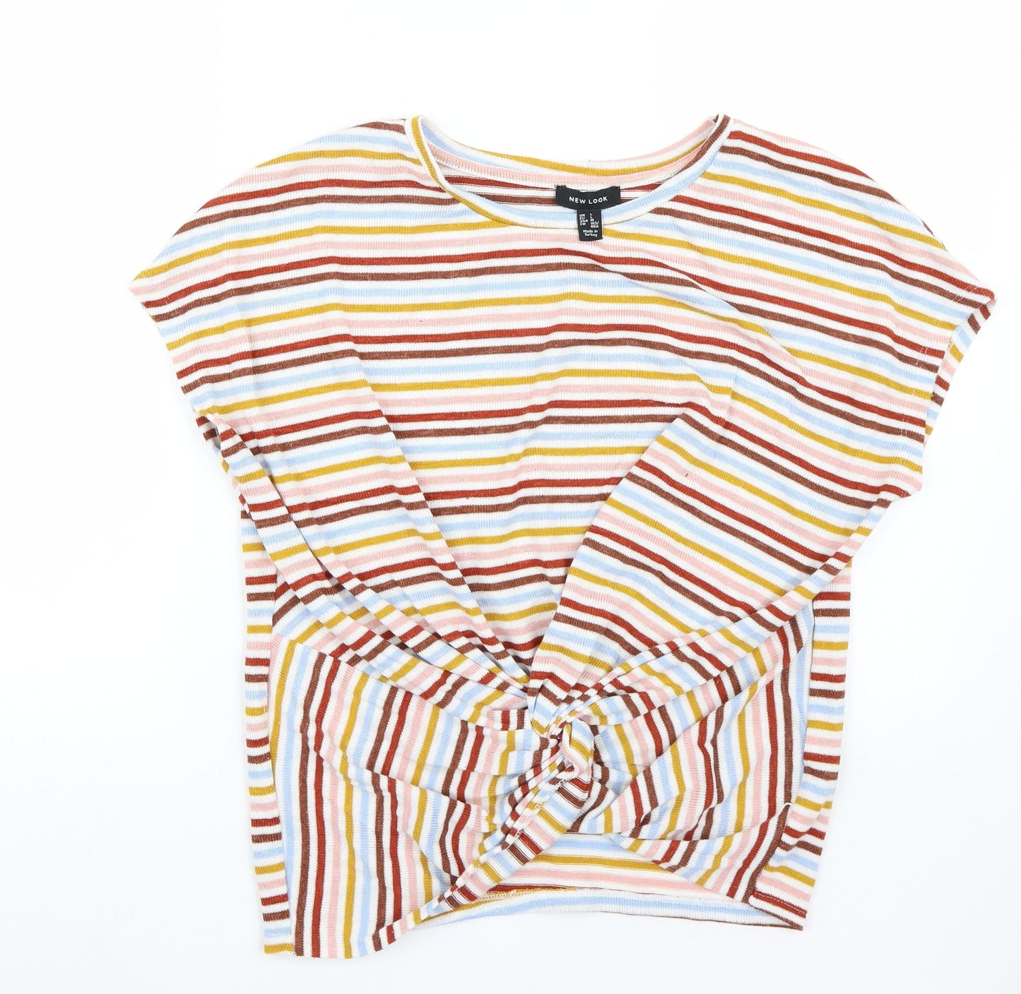 newlook Womens Pink Striped  Basic T-Shirt Size L