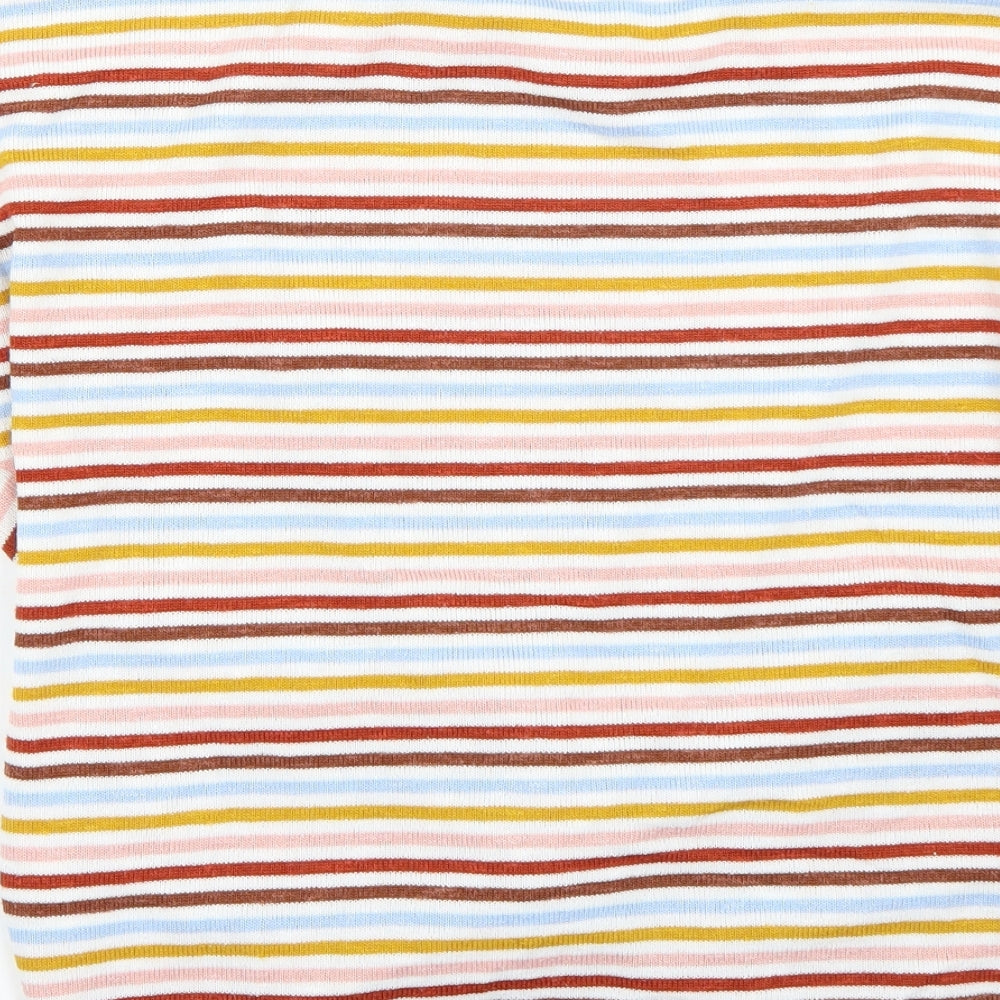 newlook Womens Pink Striped  Basic T-Shirt Size L