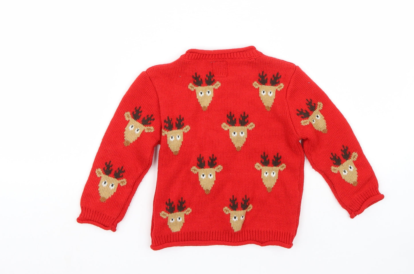 George Boys Red   Pullover Jumper Size 2 Years