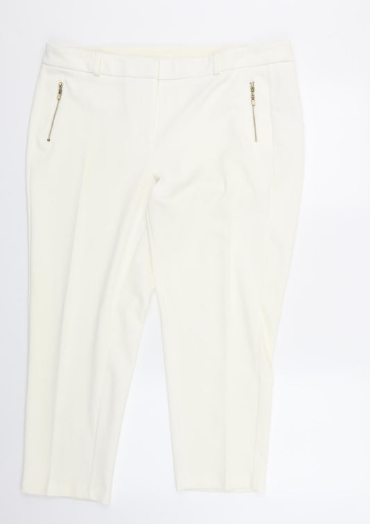 Dorothy Perkins Womens White   Sweatpants Trousers Size 16