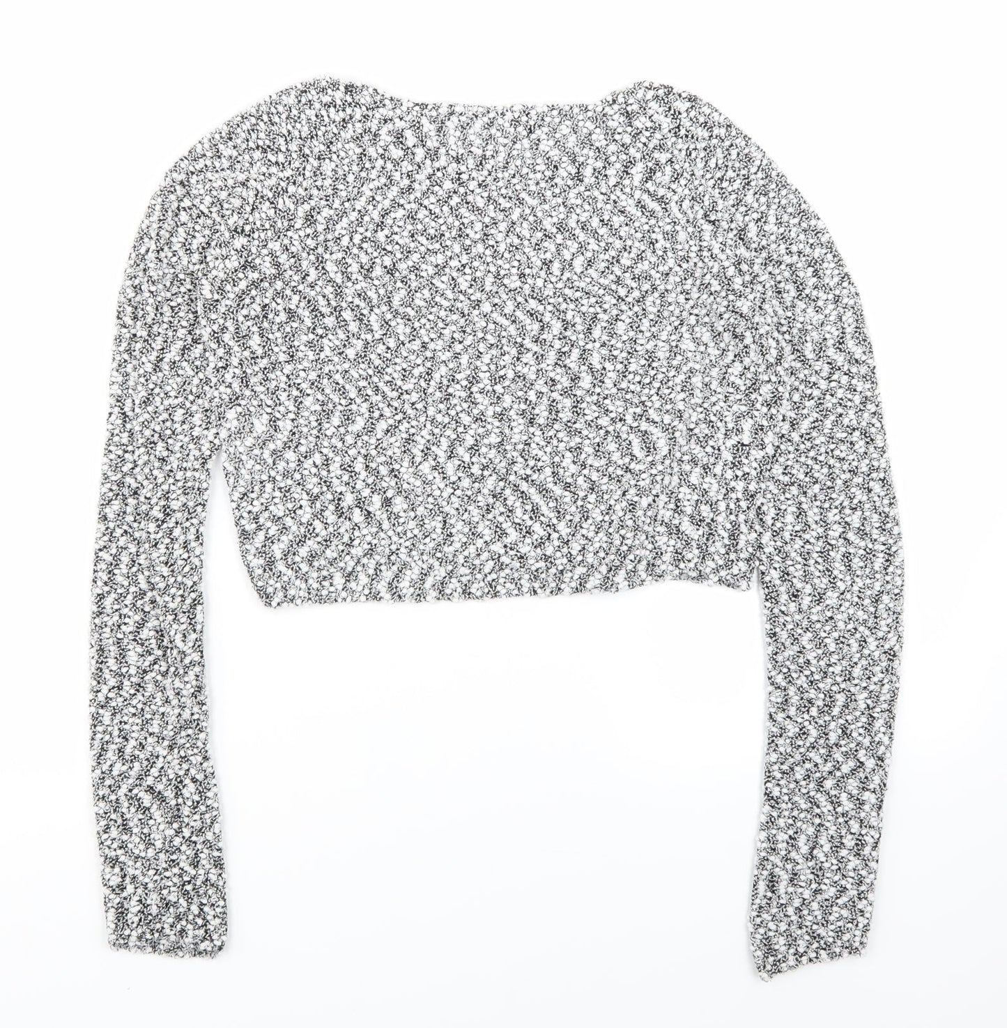 H&M Womens White   Cropped T-Shirt Size S