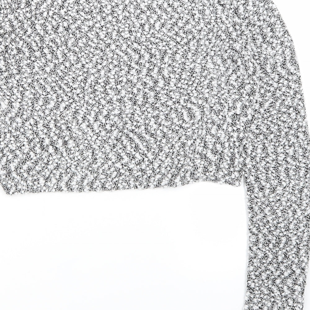 H&M Womens White   Cropped T-Shirt Size S
