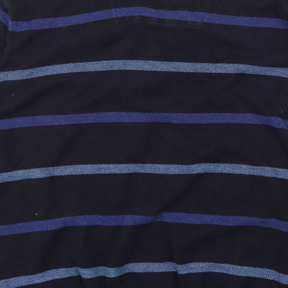 Atlantic Bay Womens Blue Striped  Pullover Jumper Size XL