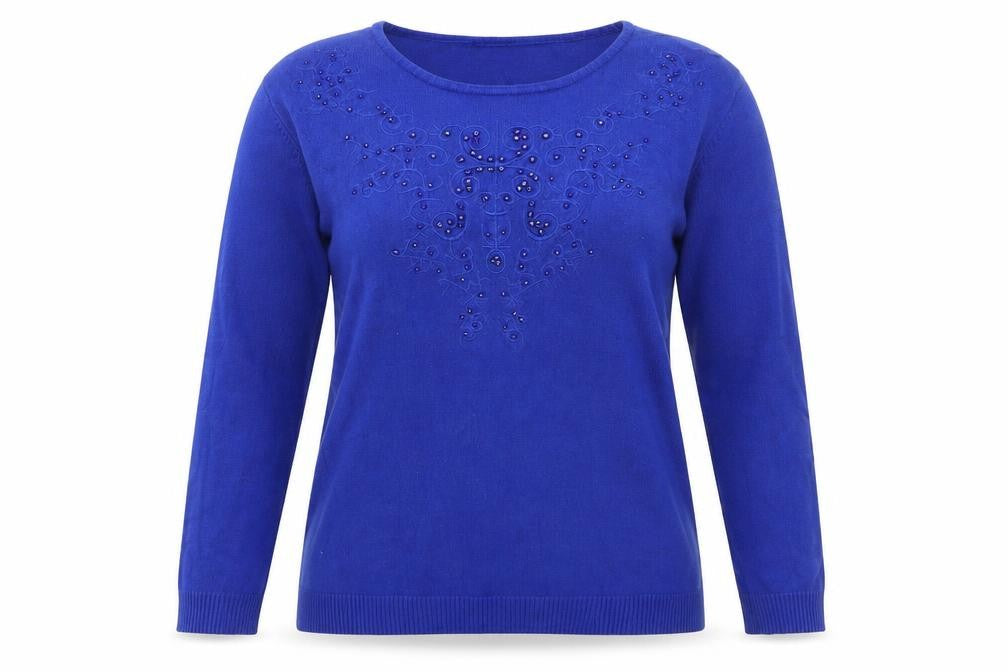 Just Elegance Womens Blue   Basic T-Shirt Size S