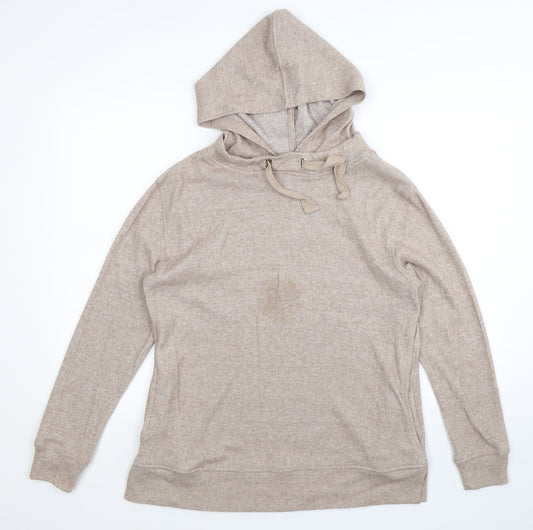F&F Womens Beige  Knit Pullover Hoodie Size 12