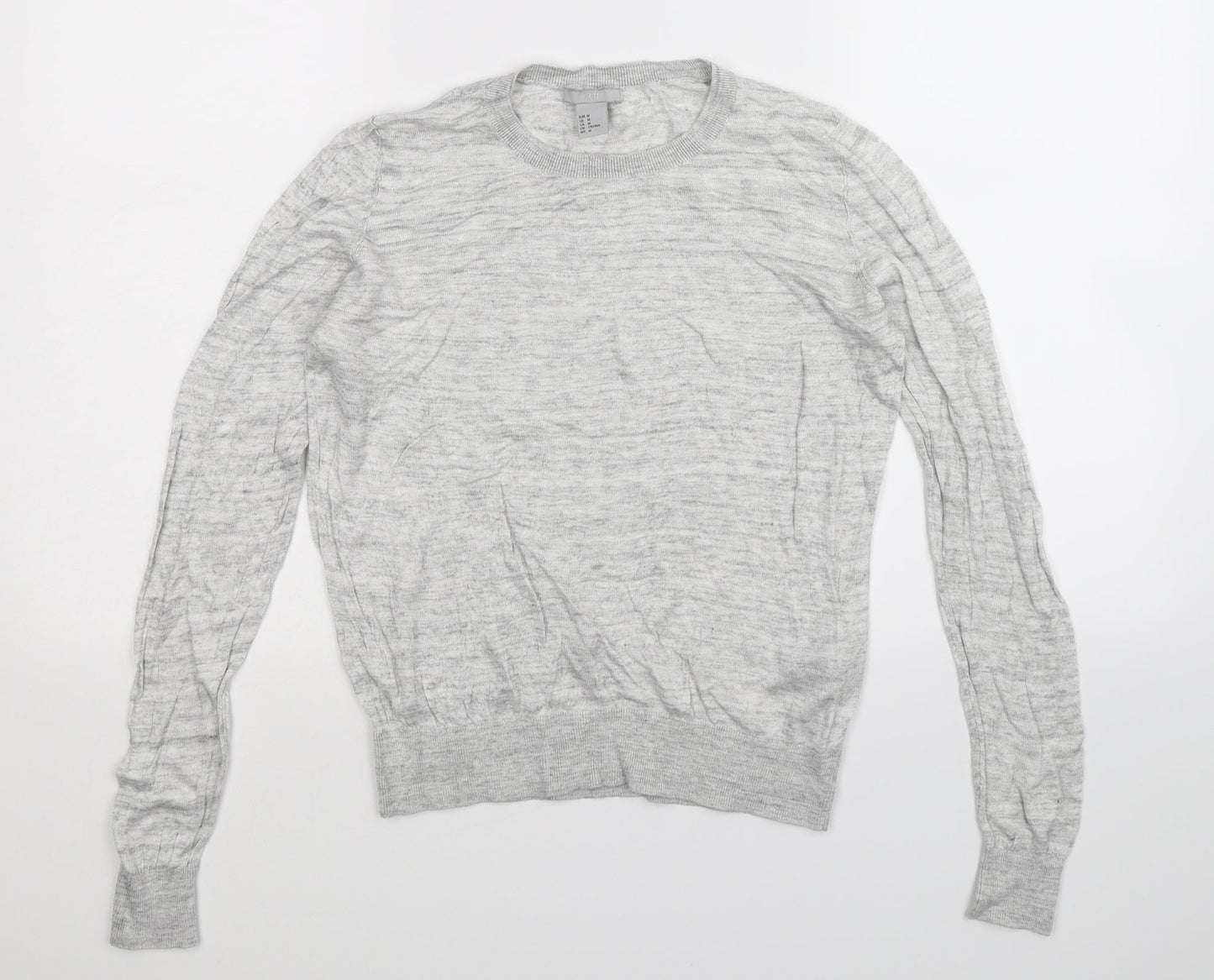 H&M Womens Grey  Knit Pullover Jumper Size M