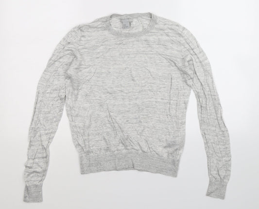 H&M Womens Grey  Knit Pullover Jumper Size M