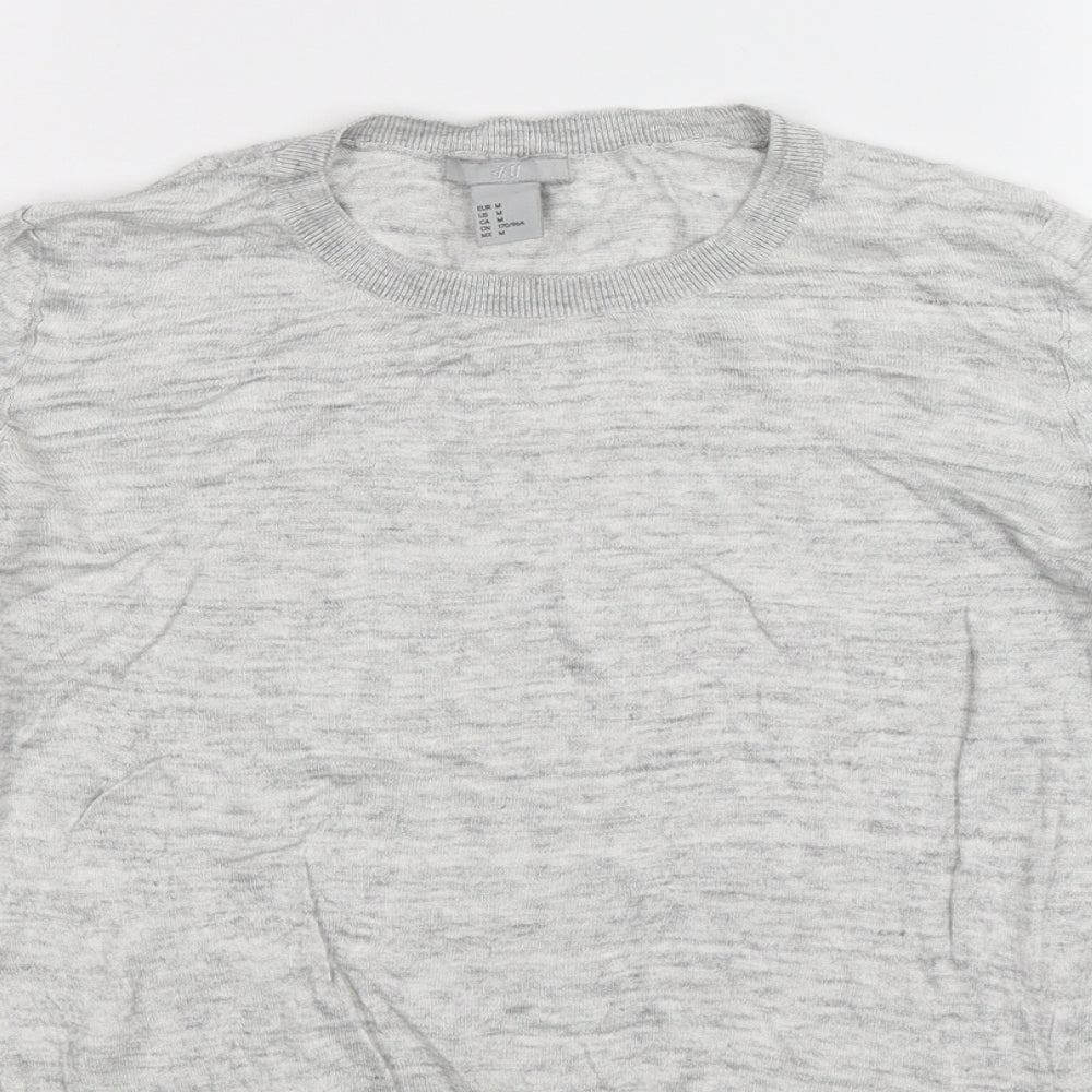 H&M Womens Grey  Knit Pullover Jumper Size M