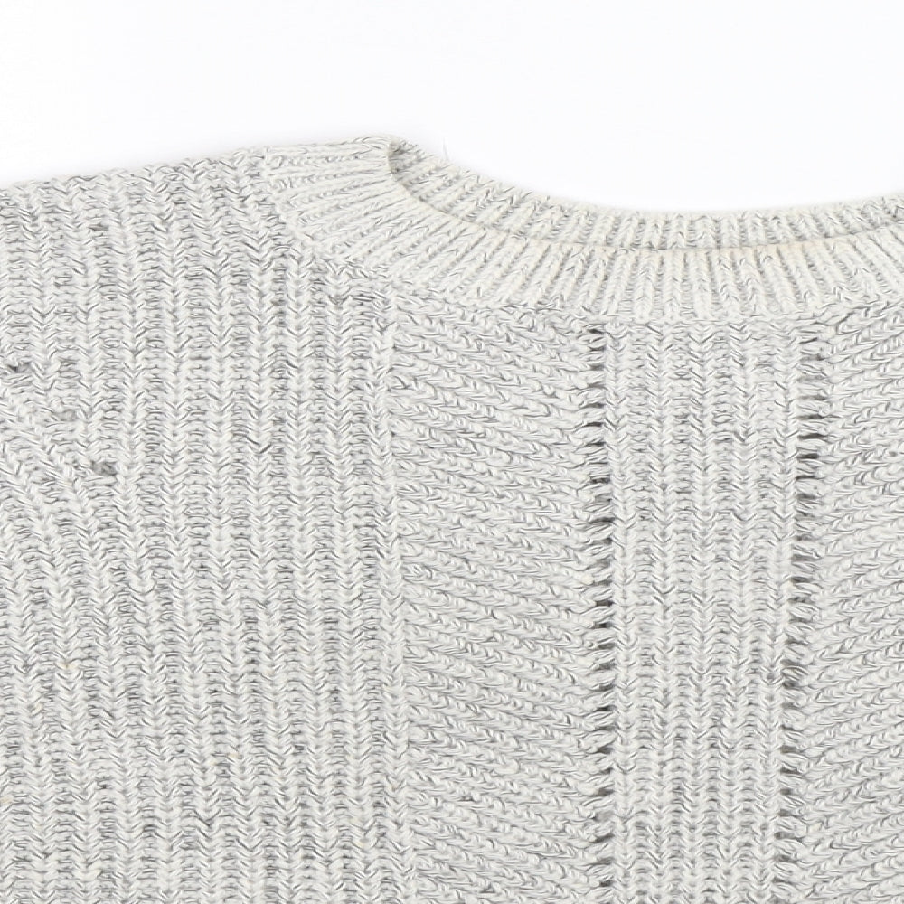 New Look Womens Grey  Knit Pullover Jumper Size L  - Oversized