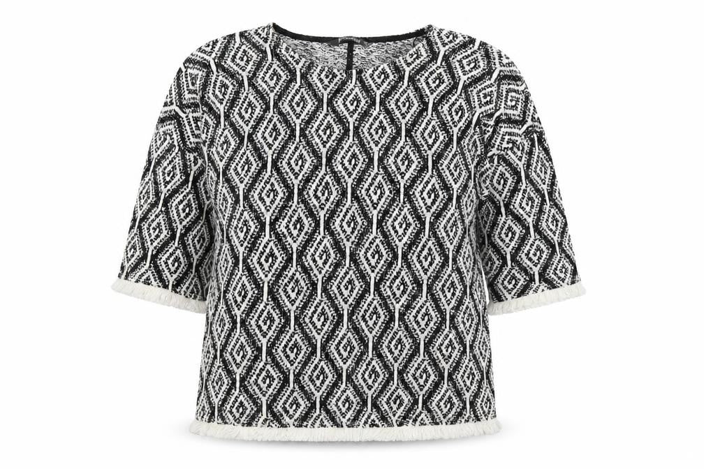 Bonmarché Womens Multicoloured Geometric Knit Pullover Jumper Size 10