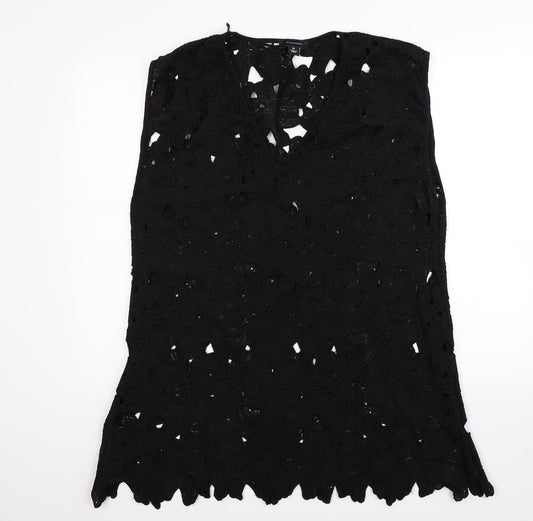 Atmosphere Womens Black Floral  Basic Blouse Size XL