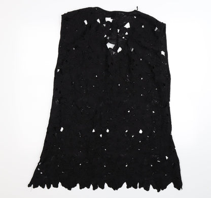 Preloved Atmosphere Womens Black Floral  Basic Blouse Size XL - Back
