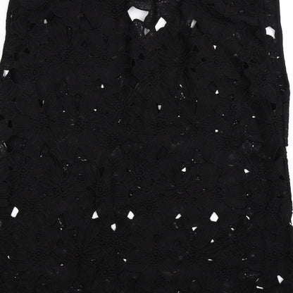 Preloved Atmosphere Womens Black Floral  Basic Blouse Size XL - Label