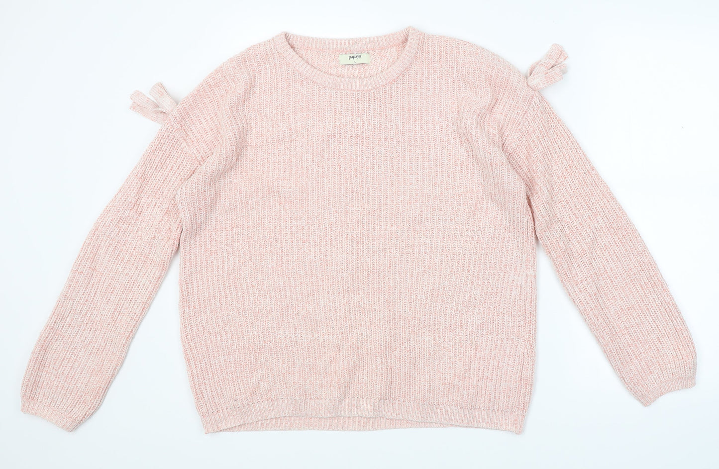 Papaya Womens Pink  Knit Pullover Jumper Size L