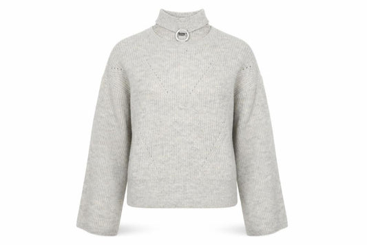 Primark Womens Grey  Knit Pullover Jumper Size M  - Flared Sleeves