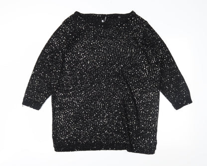 Preloved Capsule Womens Black   Pullover Jumper Size 20 - Front