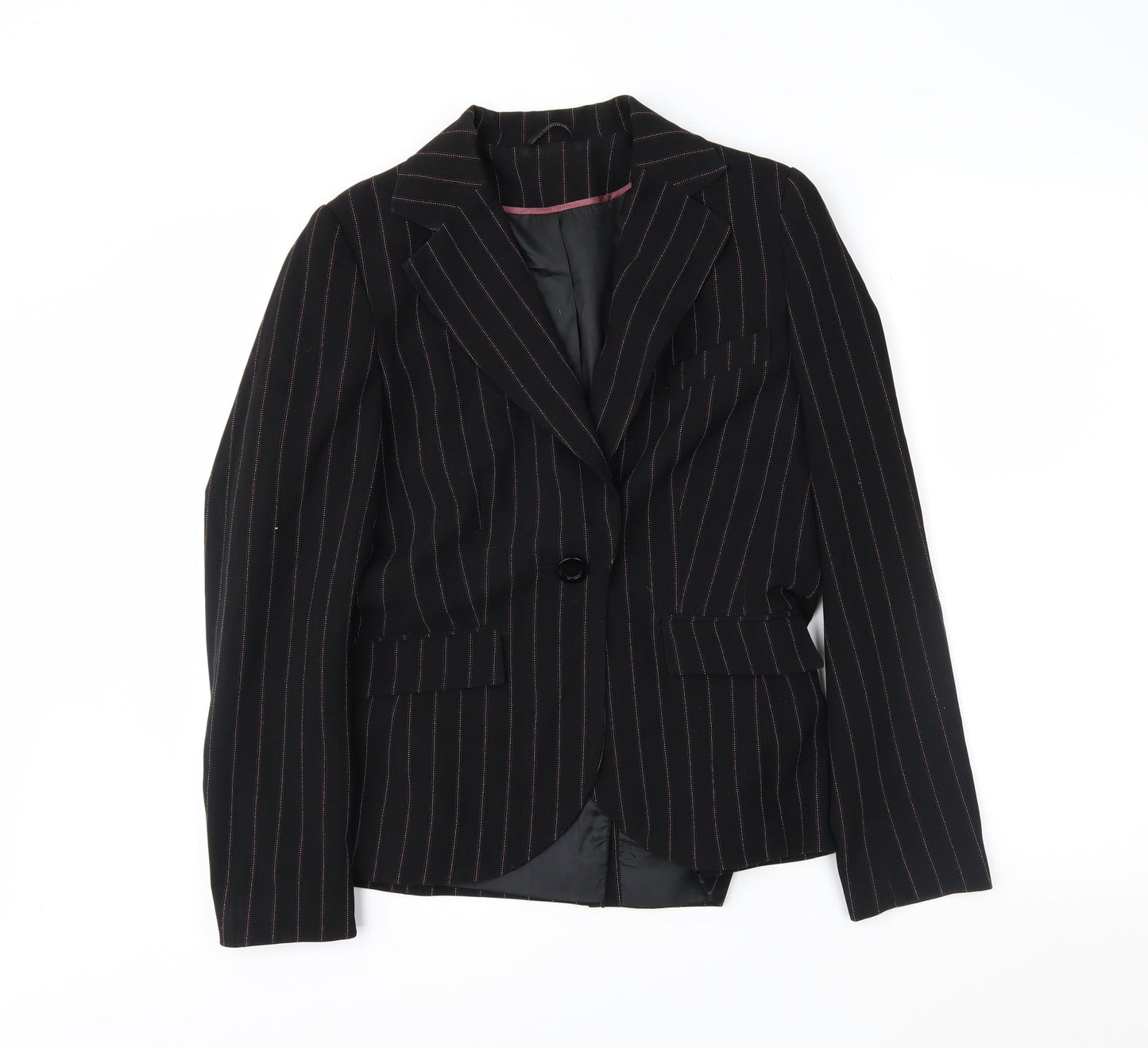 Dorothy Perkins Womens Black Striped  Jacket Blazer Size 10