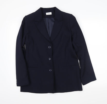 Preloved Agenda Womens Blue   Jacket Blazer Size 12 - Front
