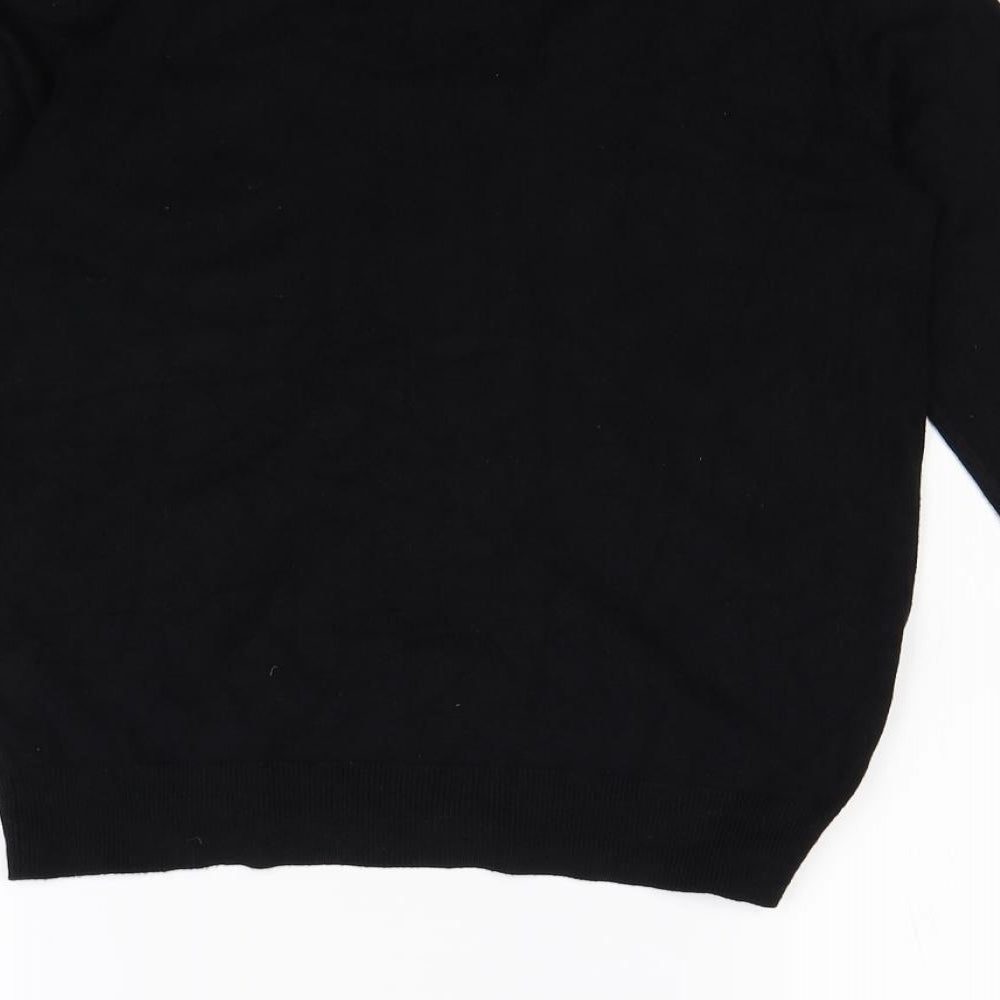 M&Co Womens Black   Pullover Sweatshirt Size 12