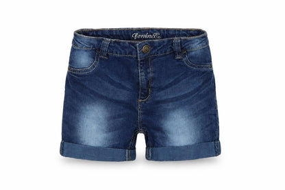 Denim & Co. Girls Blue   Cut-Off Shorts Size 9 Years