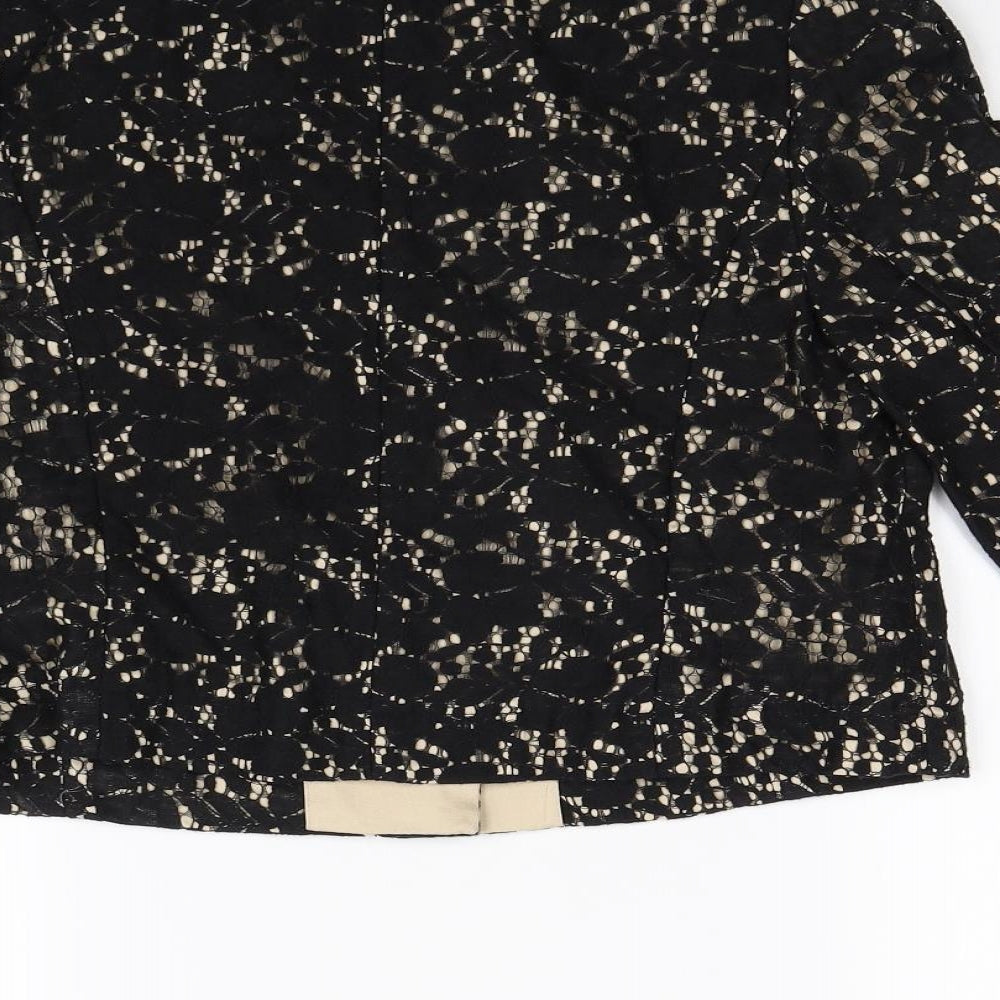 Atmosphere Womens Black Floral  Jacket Blazer Size 12