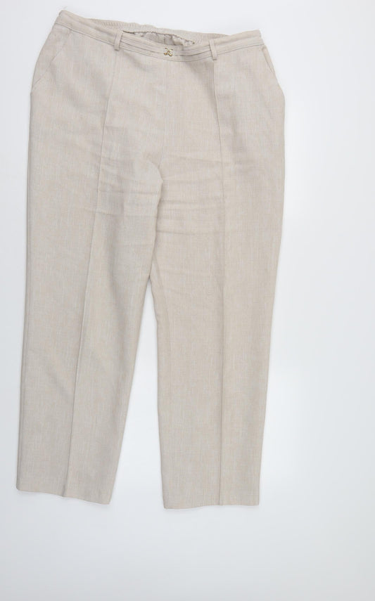 Marks and Spencer Womens Ivory   Trousers  Size 18 L27 in