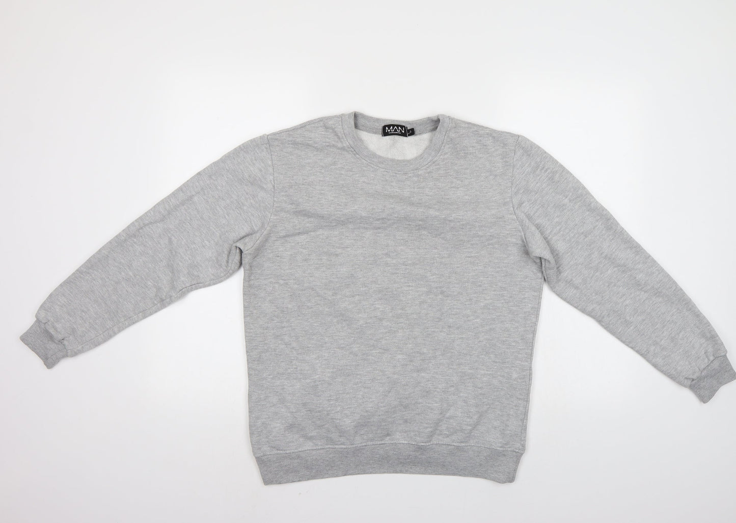 Boohoo men Mens Grey   Pullover Sweatshirt Size S