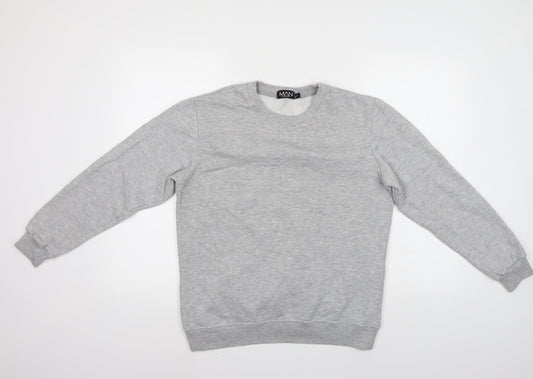 Boohoo men Mens Grey   Pullover Sweatshirt Size S