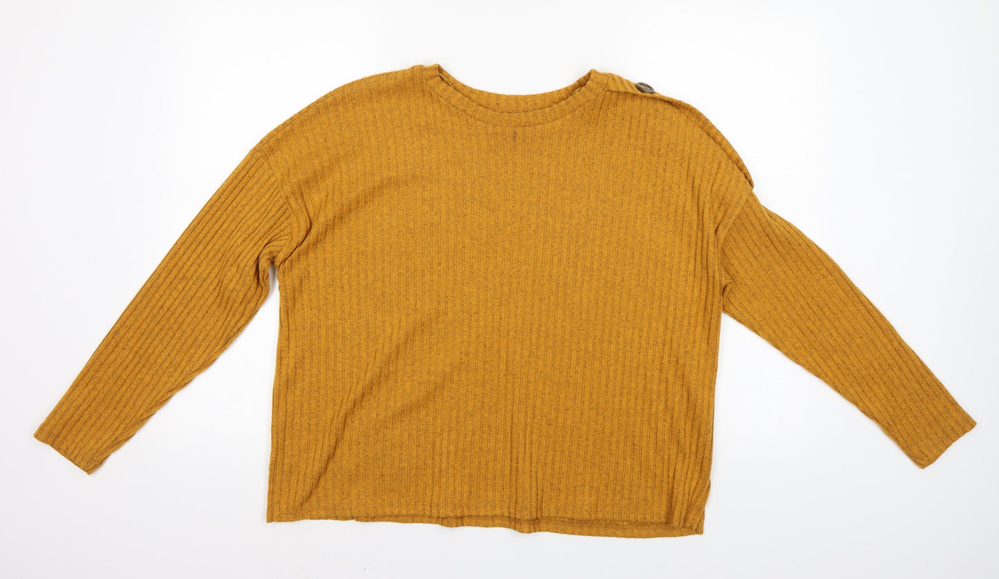 Primark Womens Gold   Pullover Jumper Size M