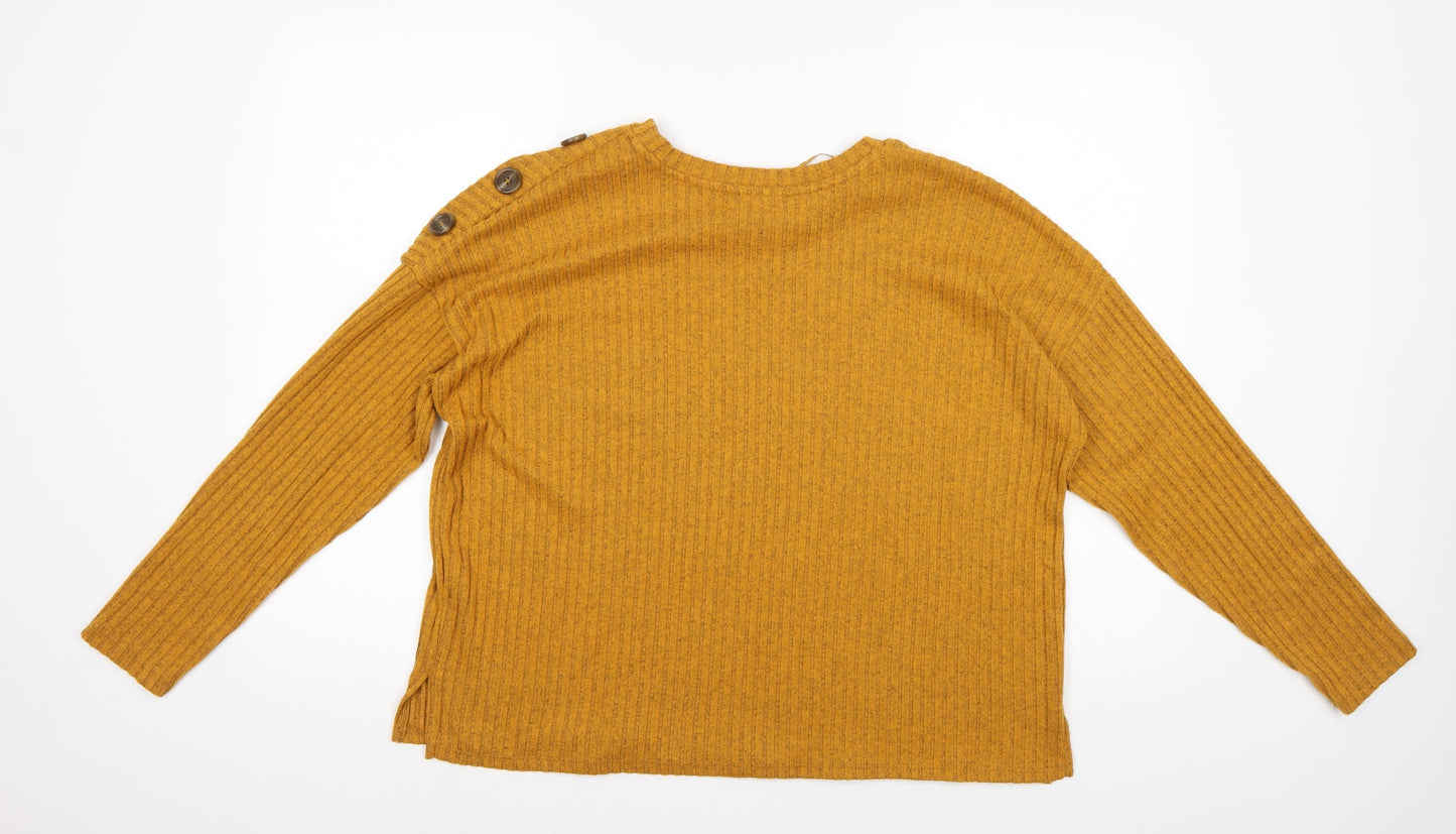 Primark Womens Gold   Pullover Jumper Size M