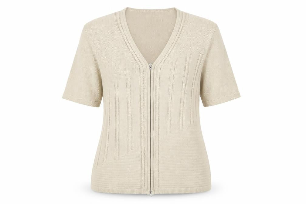 Daxon Womens Beige   Cardigan Jumper Size M