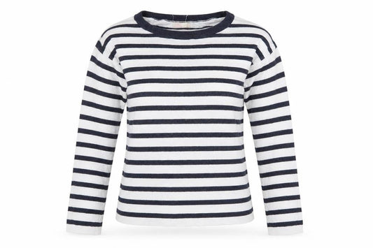 Cape Daisy Womens Black Striped  Basic T-Shirt Size 8