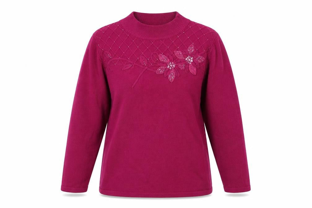 Bonmarché Womens Purple Pullover Jumper Size S