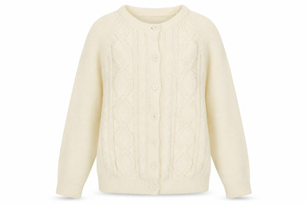 Trendy Womens White   Cardigan Jumper Size M