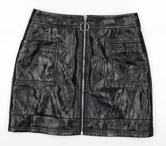 Topshop Womens Black   Mini Skirt Size 8